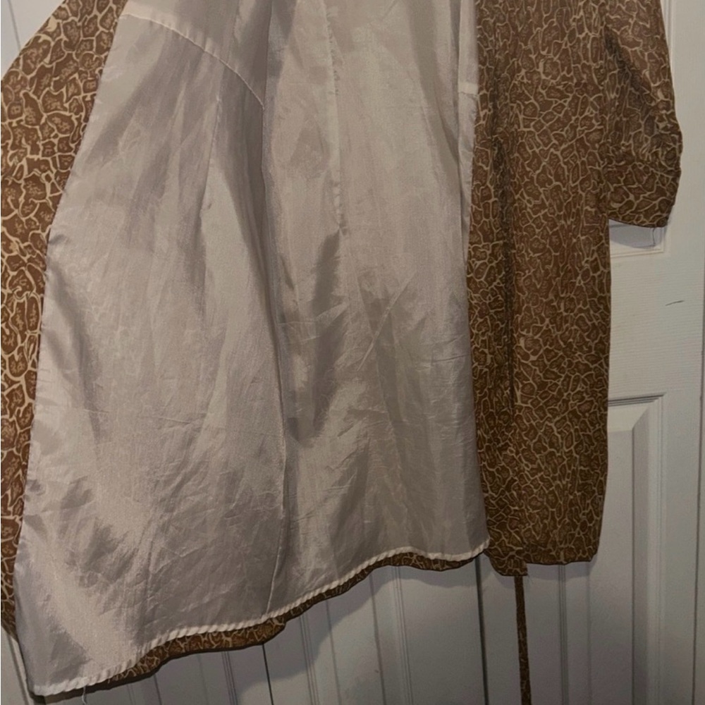 Vintage Animal Print Cardigan Size Small Oversized Boho Duster Jacket - Picture 9 of 11